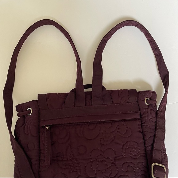Vera Bradley Plum and Floral Quilted Backpack - Picture 13 of 15